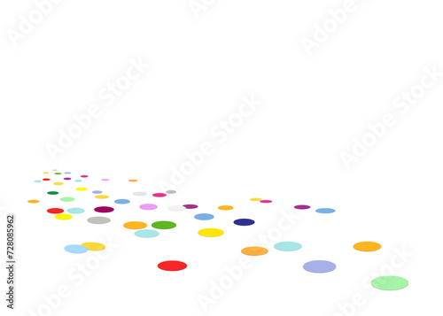 Party bunte liegende Konfetti, 
Vektor Illustration isoliert auf weißem Hintergrund
