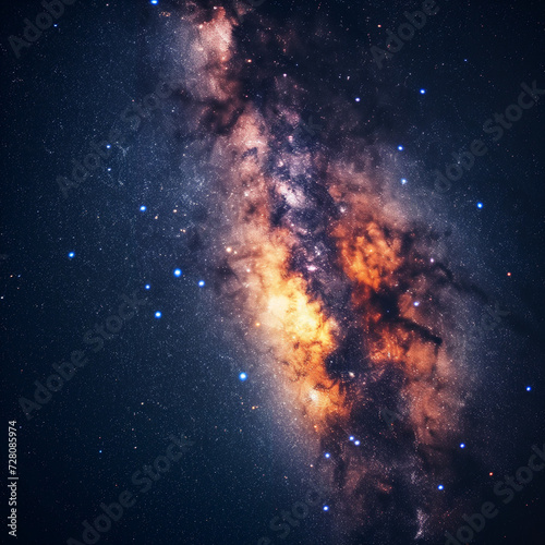 Stunning Deep Space Galaxy Image with Star Clusters