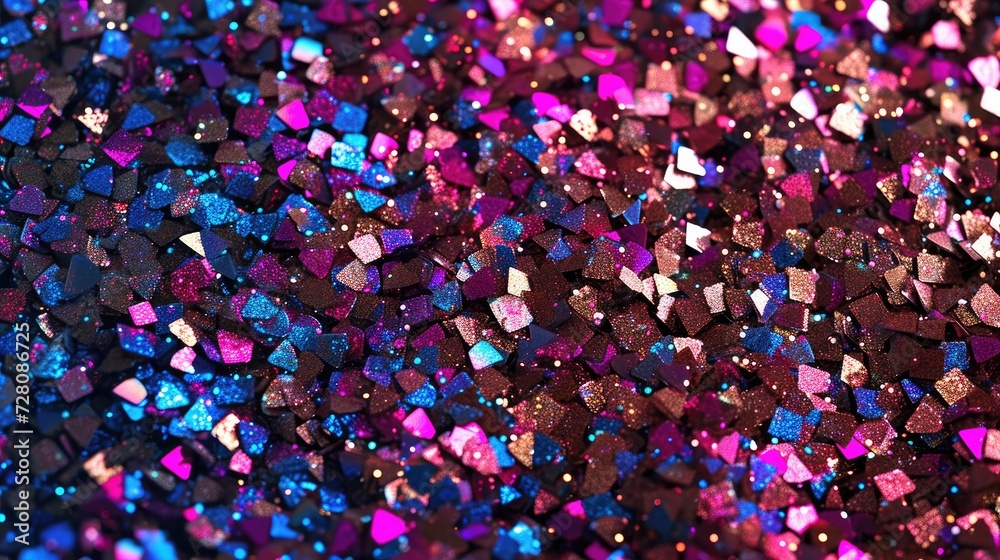 Glittery sequined texture, shining colorful background Generative AI.