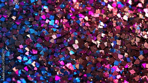 Glittery sequined texture  shining colorful background Generative AI.