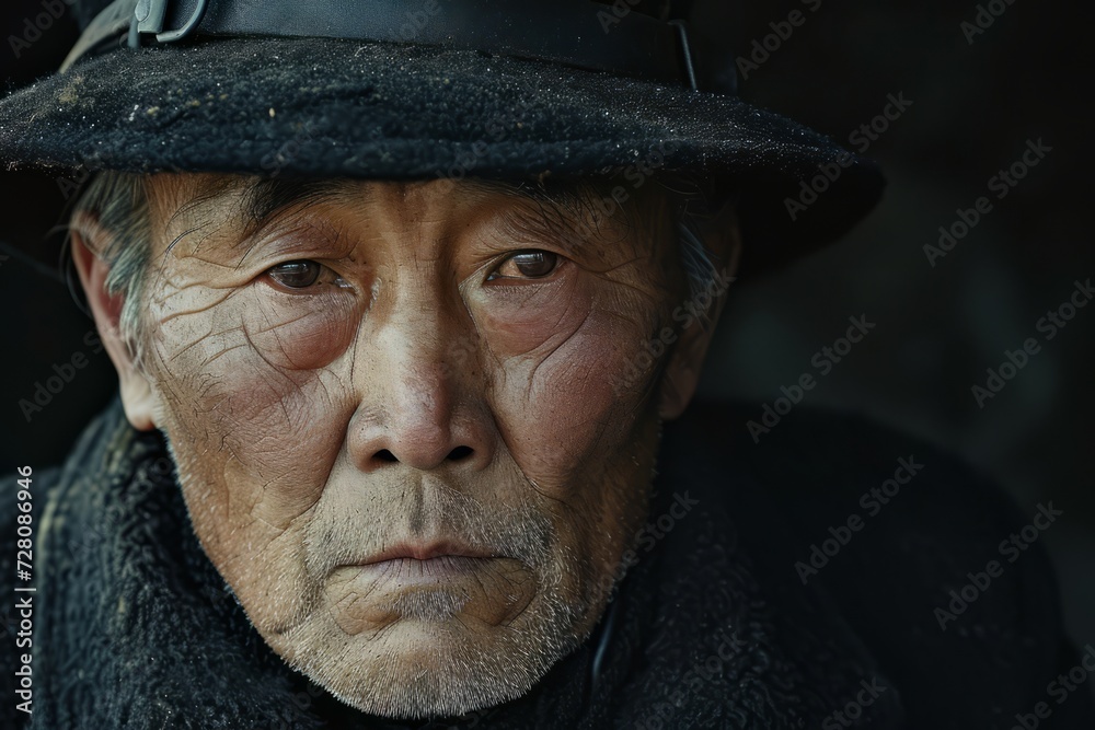 North Korean man portrait close up of North Korea detailed photography texture. North Korea man. Horizontal format North Korean man portrait close up of North Korea detailed photography texture. North Korea man. Horizontal format