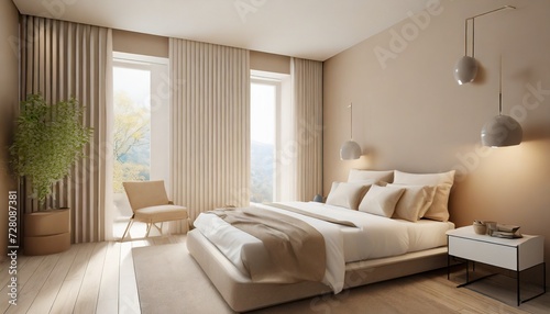 modern beige bedroom design © Charlotte