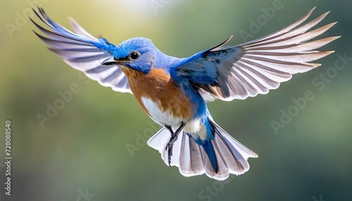 bluebird in flight
