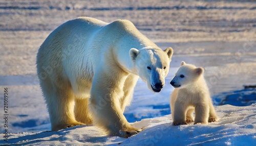 polar bear with cub © Marsha