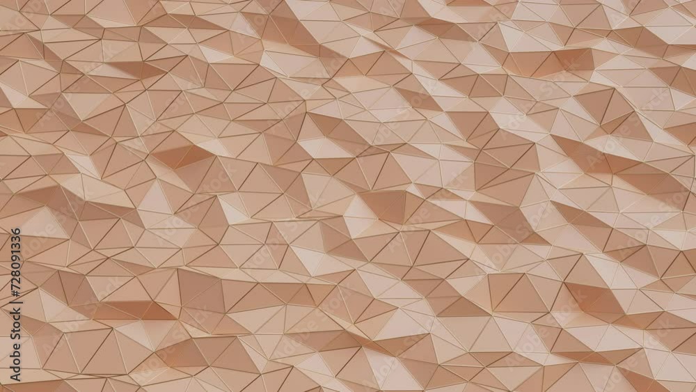 Quiet Luxury Peach and gold abstract looping animation background. Beige abstract background for presentation template. Parametric Low poly triangle. Quiet Luxury Peach and gold abstract looping animation background. Beige abstract background for presentation template. Parametric Low poly triangle.