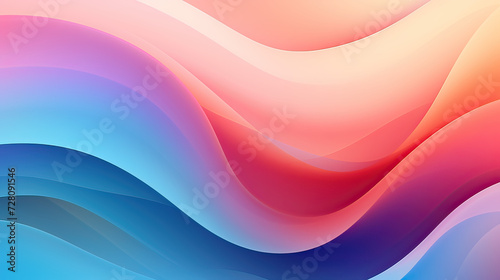 Softly transitioning forms in a gradient pattern, a visually captivating and meditative background Ai Generative