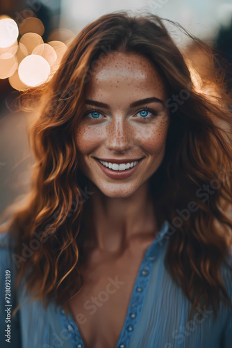 freckled woman portrait