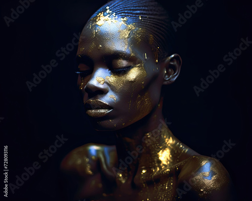 Beautiful portrait of Afric...