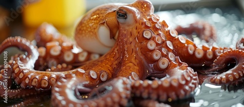 Fresh, Live Octopus - Korea's Favorite Food: Dive into the Delightful World of Fresh, Live Octopus Served in Korea © TheWaterMeloonProjec