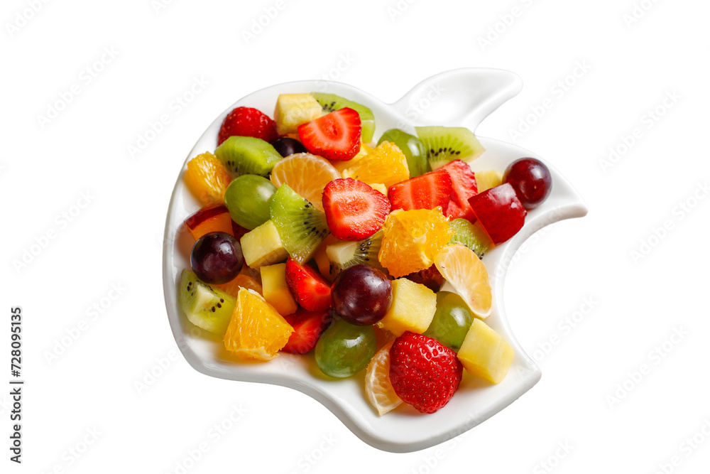 salad  fruts   isolated on a white background