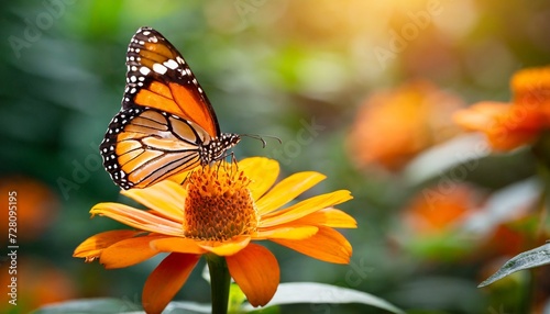 butterfly on orange flower © Marsha