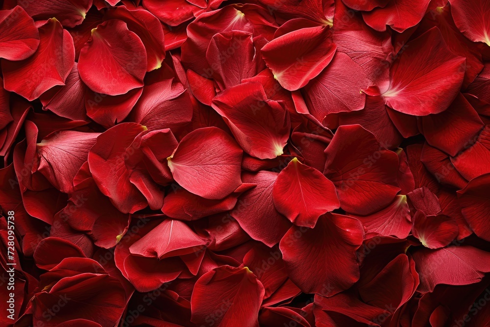 Red rose petal texture background Generative AI
