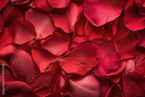 Red rose petal texture background Generative AI