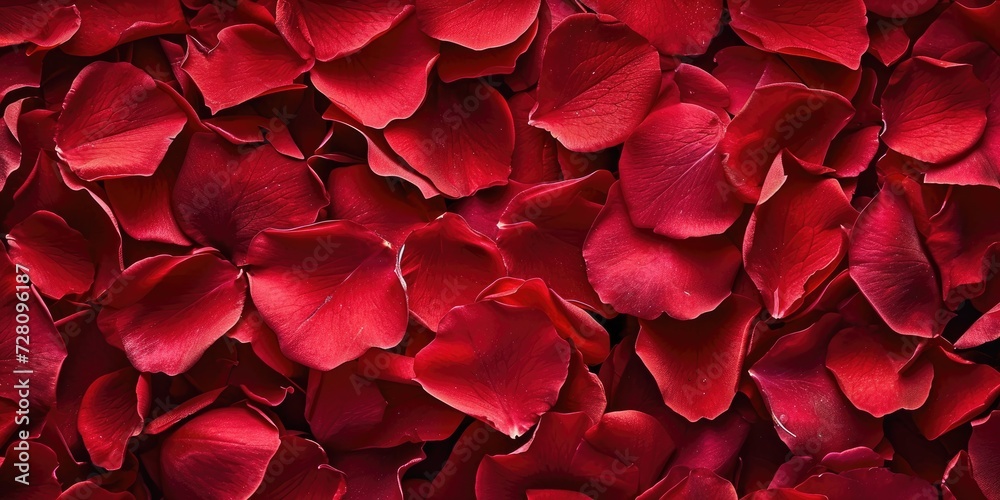 Red rose petal texture background Generative AI