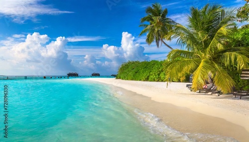 tropical beach in the maldives