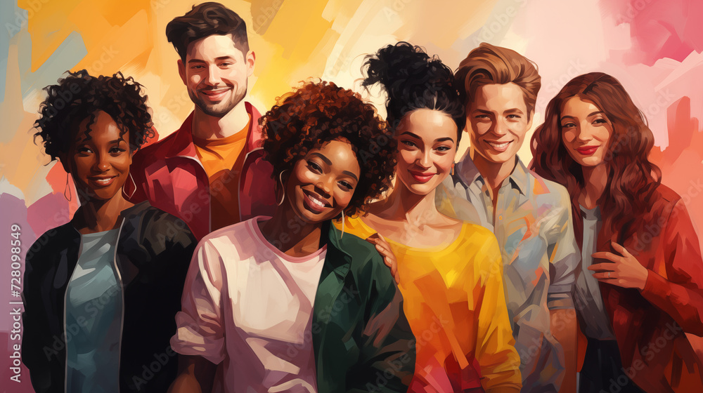 Colorful Mosaic of Friendship and Unity Colorful Mosaic of Friendship and Unity