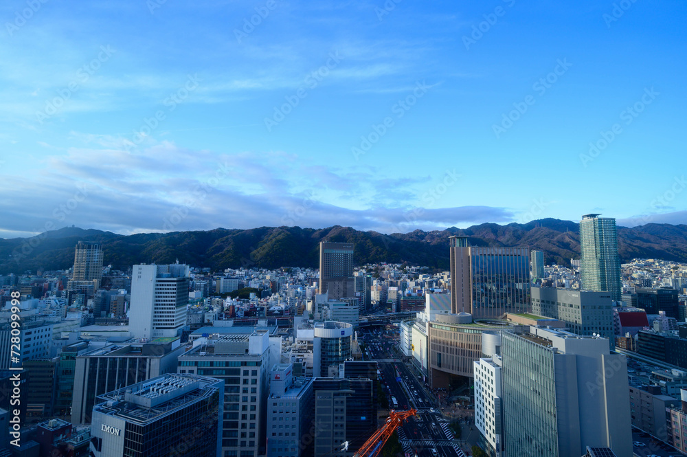 港町神戸の景観。神戸市役所の展望台より撮影