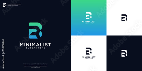 Letter B and R or BR logo design inspiration