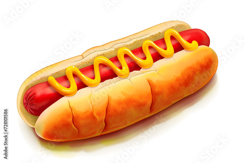 Hot Dog Extravaganza: Verlockender Snack auf weißem Grund