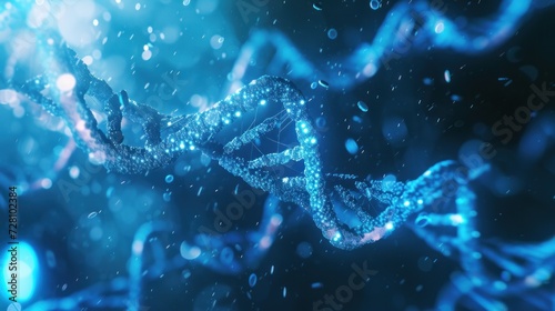 Biotechnology bioinformatics concept of DNA and protein letter background, DNA and protein sequence 3d render