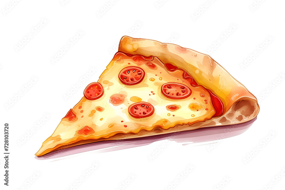 Pizzaperfektion: Verlockendes Pizzastück auf weißem Grund Pizzaperfektion: Verlockendes Pizzastück auf weißem Grund