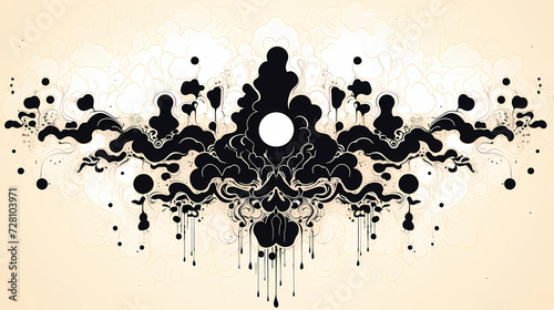Inkblot Enigma: Captivating Abstract Patterns