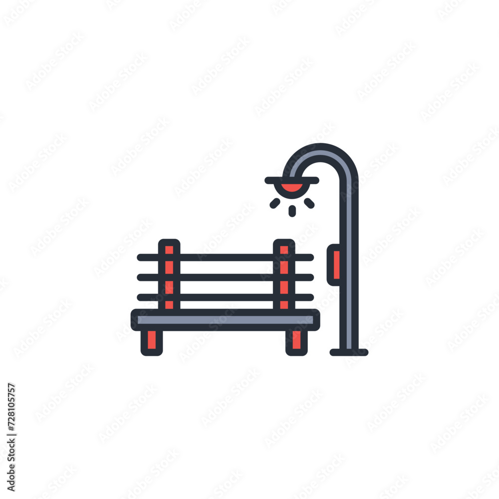 bench icon. vector.Editable stroke.linear style sign for use web design,logo.Symbol illustration. bench icon. vector.Editable stroke.linear style sign for use web design,logo.Symbol illustration.