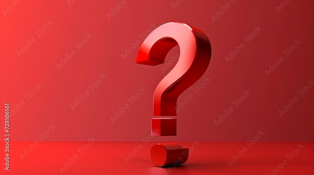 Realistic 3d Red question mark vector Illustration Realistic 3d Red question mark vector Illustration