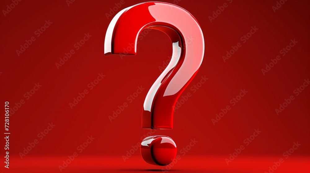 Realistic 3d Red question mark vector Illustration Realistic 3d Red question mark vector Illustration
