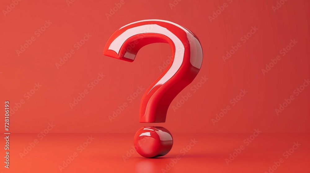 Realistic 3d Red question mark vector Illustration Realistic 3d Red question mark vector Illustration