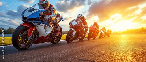 a man rides a motorcycle, racing, dynamic action photography © Visual Craft