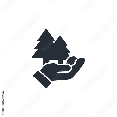 national park icon. vector.Editable stroke.linear style sign for use web design,logo.Symbol illustration. photo