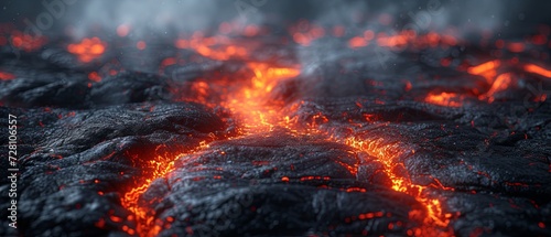 Close-up of Red and Black Lava Rock Formation