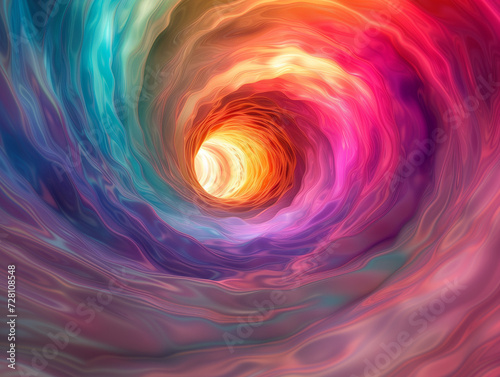 Abstract Swirling Vortex of Colors and Motion