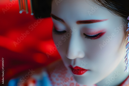 Anmutige Geisha: Portrait einer zeitlos eleganten japanischen Künstlerin