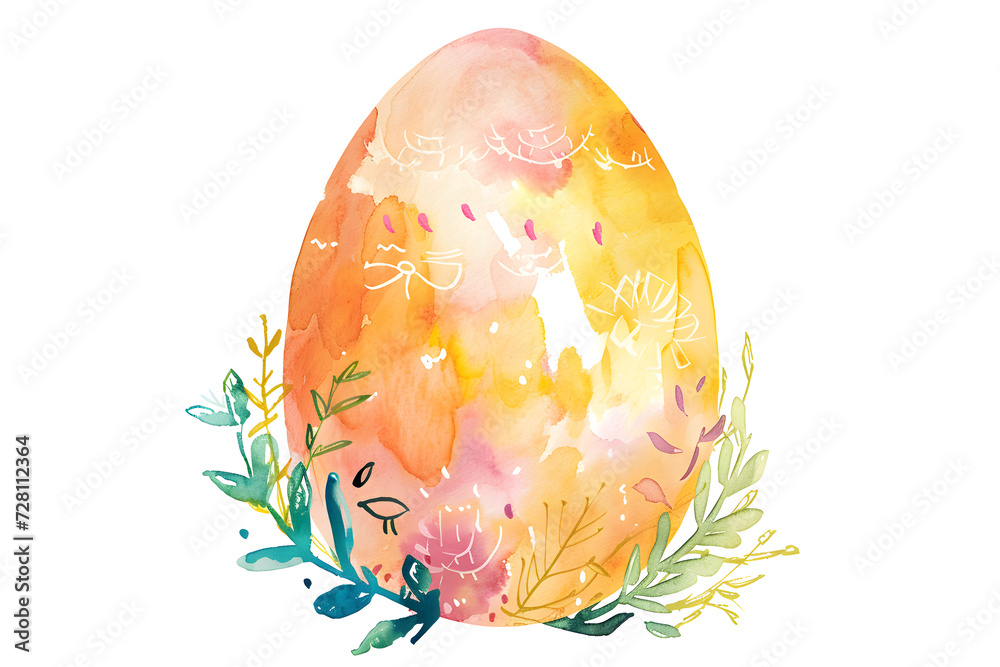  Ostern in Aquarell: Lebendige Eleganz der handgemalten Eier Stock 
