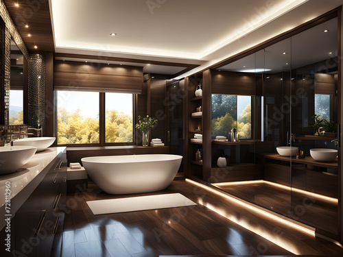Serene Elegant Bathroom - Minimalist Modern Interior Design 