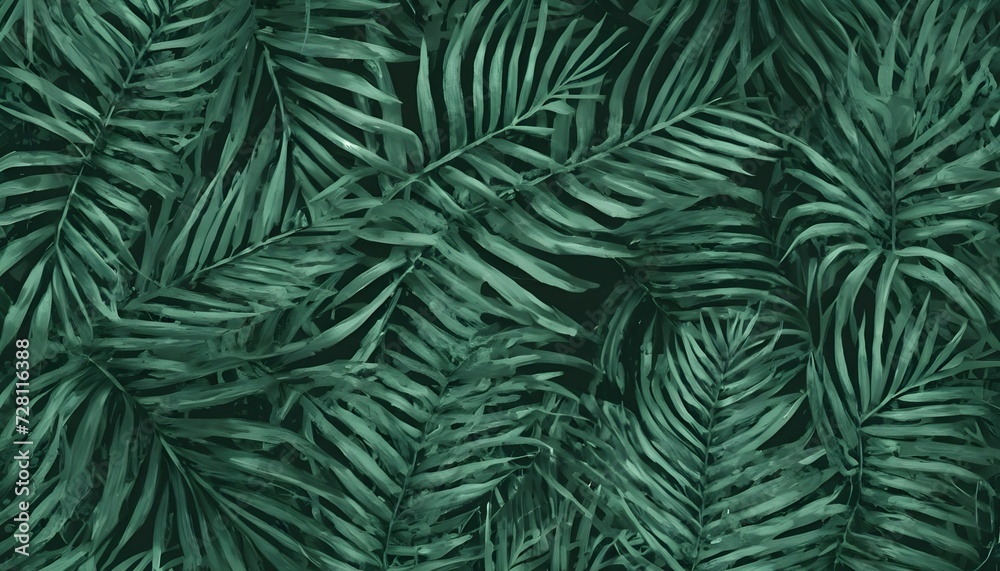 Pattern leaf background green plant tree abstract palm floral wallpaper flower foliage art jungle created with generative ai	