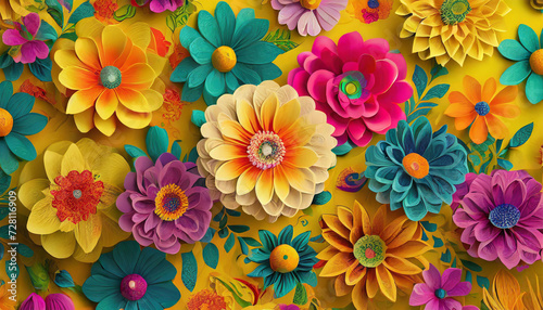 Flower background pattern. Colourful flower design 