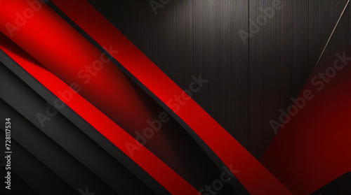 3D red gray techno abstract background overlap layer on dark space with rough decoration. Modern graphic design element cutout shape style concept for web banners, flyer, card, or brochure cover.