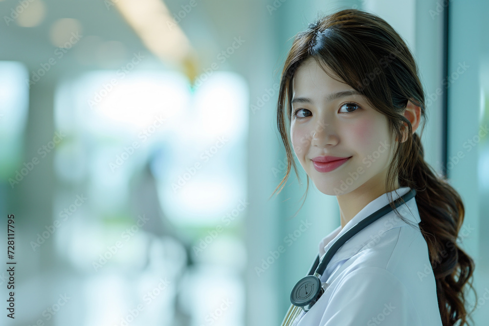 Healthcare professional, an Asian doctor within a hospital, serves as an emblem of pharmaceutical knowledge and medical commitment. Healthcare professional, an Asian doctor within a hospital, serves as an emblem of pharmaceutical knowledge and medical commitment.