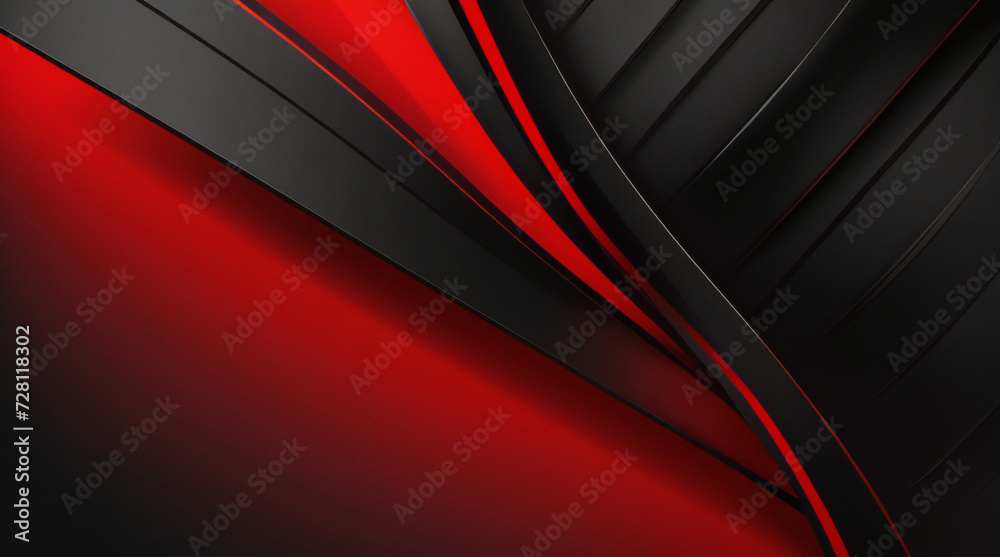 3D red gray techno abstract background overlap layer on dark space with rough decoration. Modern graphic design element cutout shape style concept for web banners, flyer, card, or brochure cover.
