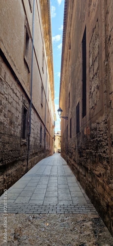 narrow street in the town country