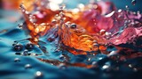 Colorful splashes of water