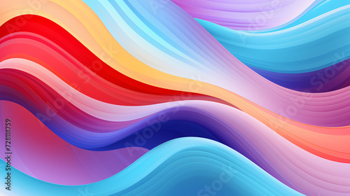 Colorful curved lines pattern design. Abstract