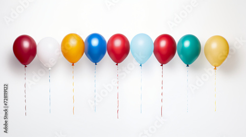  Front view of balloons white background