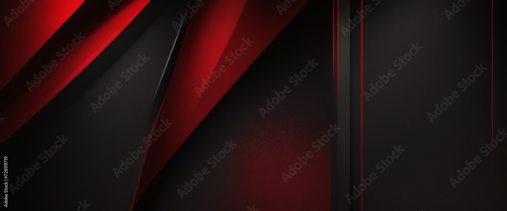 Obraz premium 3D red gray techno abstract background overlap layer on dark space with rough decoration. Modern graphic design element cutout shape style concept for web banners, flyer, card, or brochure cover.