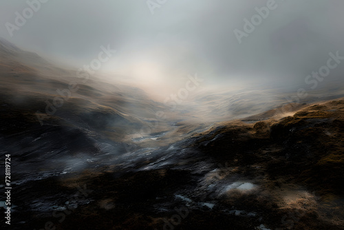 Mystische Moorlandschaft: Natürliche Schönheit im Nebelmeer