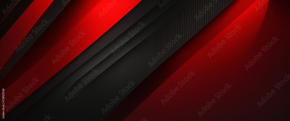 Obraz premium 3D red gray techno abstract background overlap layer on dark space with rough decoration. Modern graphic design element cutout shape style concept for web banners, flyer, card, or brochure cover.