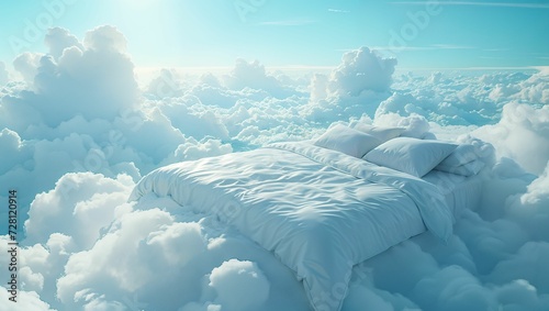 bed on the blue sky